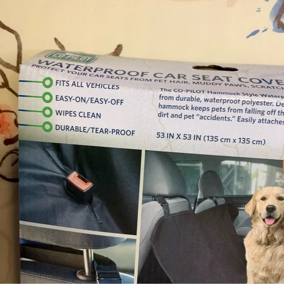 💜 Waterproof Hammock Style Car Seat Cover for Dogs - NWT - Picture 9 of 13